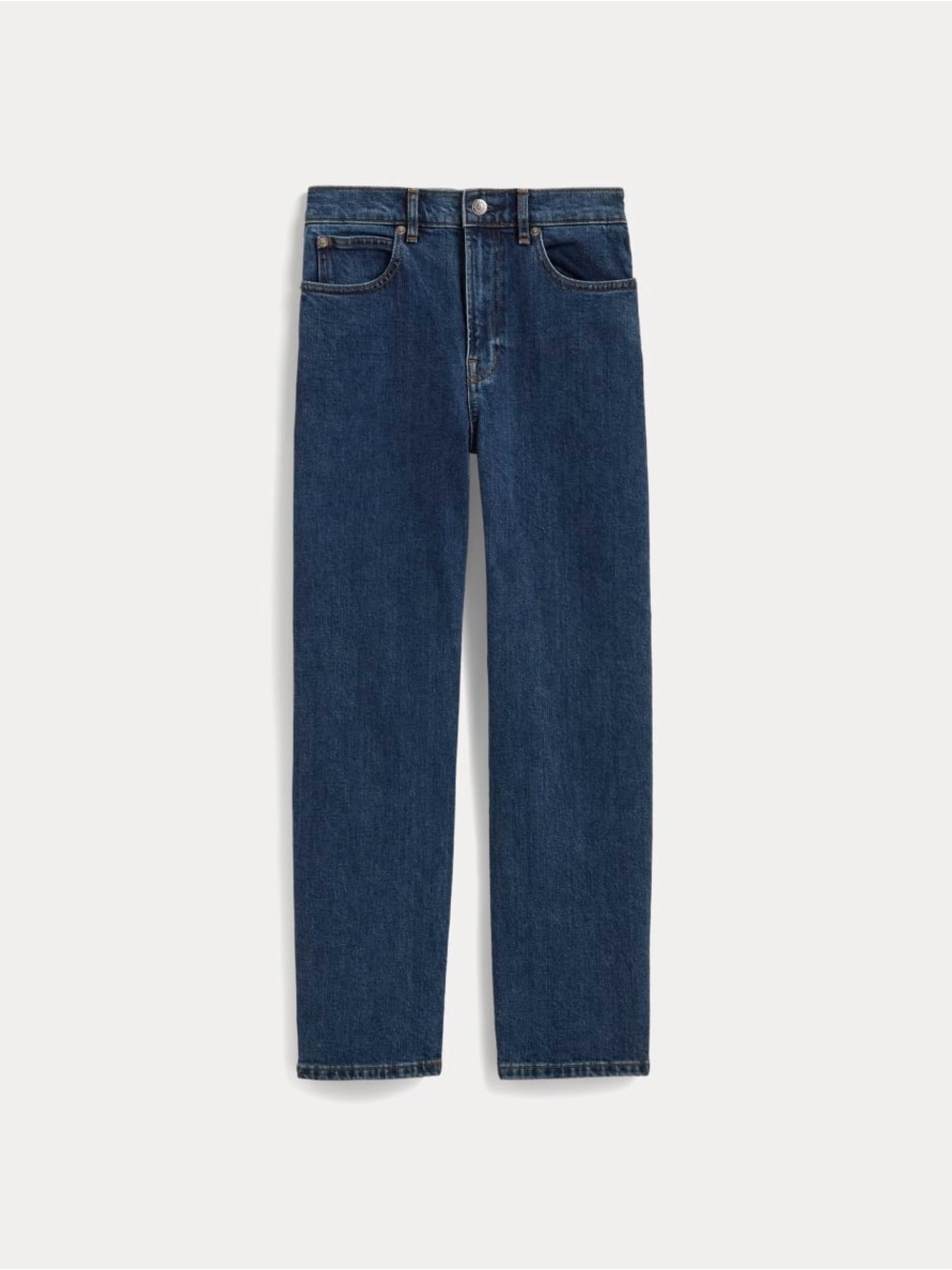 Everlane The Way High Jean Women's Straight-Leg Jeans Dark Indigo Organic Cotton